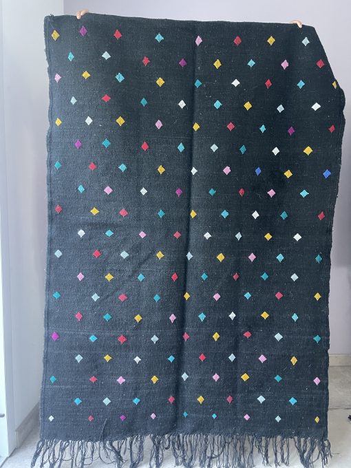 Tapis Marocain noir en laine – Image 2