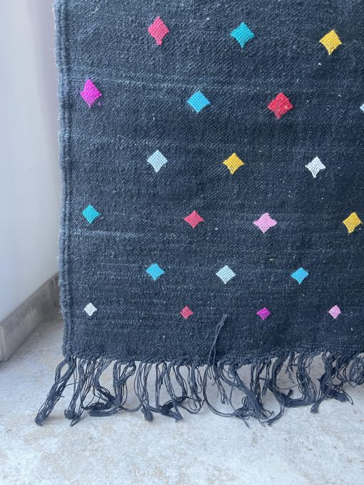 Tapis Marocain noir en laine