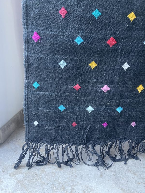 Tapis Marocain noir en laine